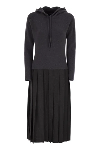 FABIANA FILIPPI FABIANA FILIPPI WOOL BLEND HOODED DRESS