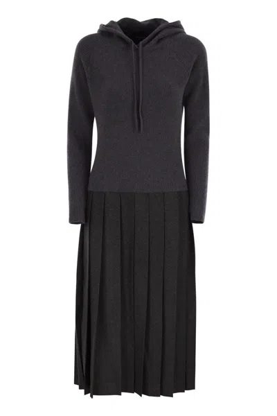 FABIANA FILIPPI FABIANA FILIPPI WOOL BLEND HOODED DRESS