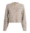 Fabiana Filippi Tweed Gold-button Jacket In Neutral
