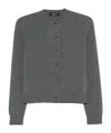 Fabiana Filippi Soft Wool Blend Long Sleeve Jacket In Gray