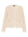 Fabiana Filippi Bicolor Tweed Boucle Jacket In Multi