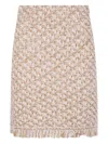 Fabiana Filippi Textured Midi Skirt With Fringe And Sequins In Multi