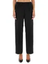 Fabiana Filippi Straight Leg Pants With Refined Silhouette In Black