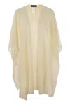 Fabiana Filippi Flowing Mohair Cape With Subtle Shimmering Details In White