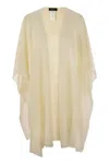 Fabiana Filippi Flowing Mohair Cape With Subtle Shimmering Details In White