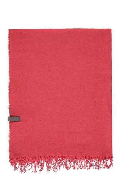 Fabiana Filippi Wool Blend Scarf In Coral