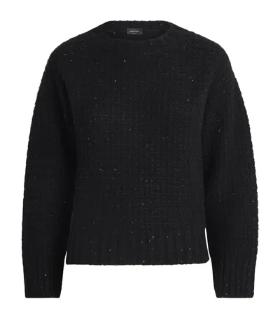 Fabiana Filippi Wool-blend Sequin Sweater In Black