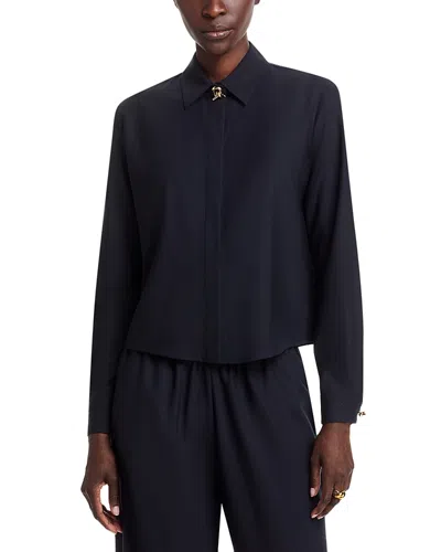 Fabiana Filippi Wool Blend Shirt In Blue