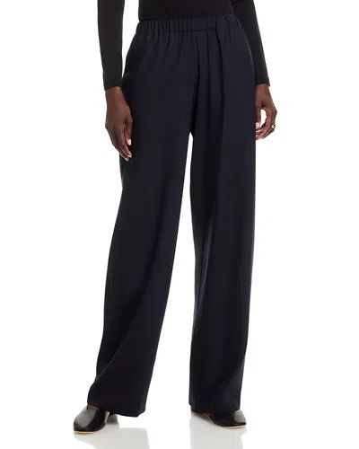 Fabiana Filippi Wool Blend Straight Pants In Blue