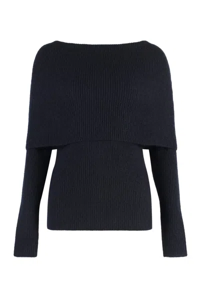 Fabiana Filippi Wool Blend Turtleneck Sweater In Blue