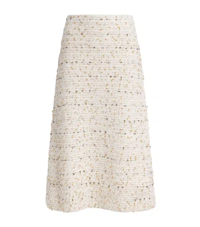 Fabiana Filippi Wool-blend Tweed Skirt In Neutral
