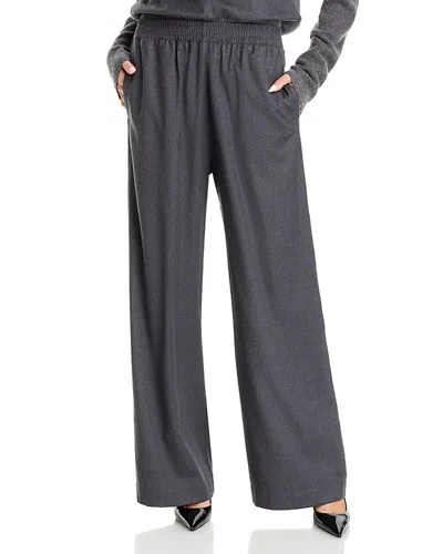 Fabiana Filippi Wool Blend Wide Leg Pants In Grey