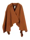 Fabiana Filippi Wool Cape In Brown