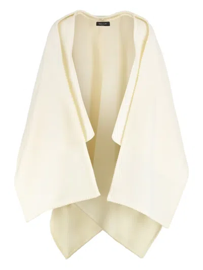 Fabiana Filippi Wool Cape In Neutral