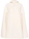 Fabiana Filippi Wool Cape In Neutrals