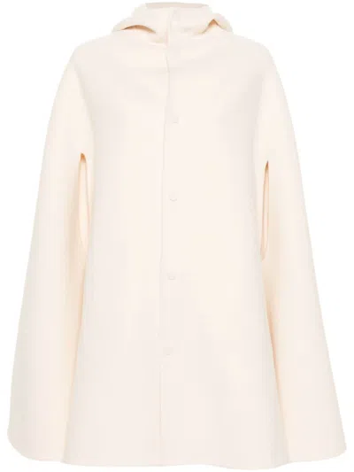 Fabiana Filippi Wool Cape In Neutrals