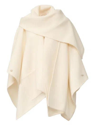 Fabiana Filippi Wool Cape In White