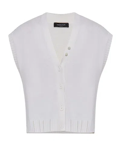 Fabiana Filippi Wool Cardigan In White