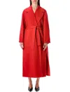 Fabiana Filippi Coat In Double Wool And Cashmere In Red