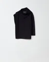 Fabiana Filippi Wool Cashmere One Sleeve Cape In Blue