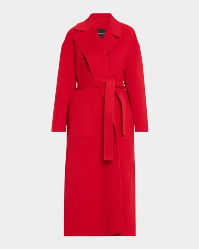 Fabiana Filippi Wool-cashmere Wrap Coat In Red