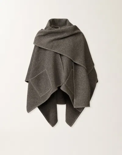 Fabiana Filippi Wool Cloak In Gray