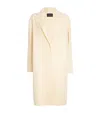Fabiana Filippi Wool Double Basic Topcoat With Filo Diamante In Beige