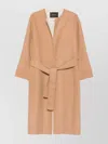 Fabiana Filippi Wool Coat With Belted Waist In Neutral