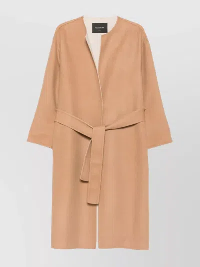 FABIANA FILIPPI WOOL COAT WITH BELTED WAIST
