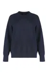 Fabiana Filippi Crew-neck Sweater With Lurex In Blue