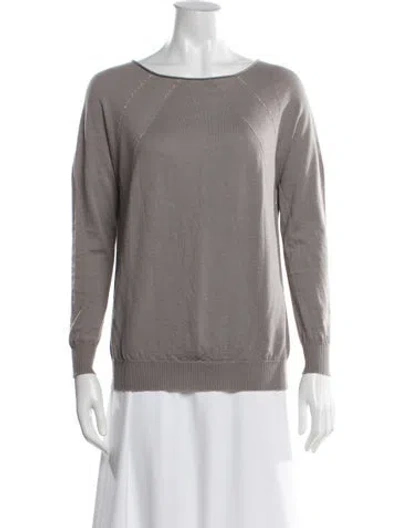 Pre-owned Fabiana Filippi Wool Crew Neck Sweater In Gray