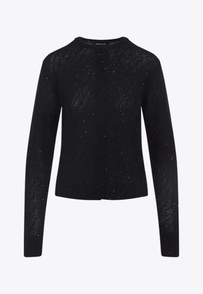 FABIANA FILIPPI WOOL CREWNECK CARDIGAN