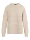 Fabiana Filippi Textured Knit Camel Sweater With Ribbed Edges