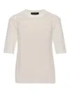 Fabiana Filippi Crewneck Knit Top Short Sleeves