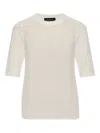 Fabiana Filippi Crewneck Knit Top Short Sleeves