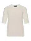 Fabiana Filippi Wool Crewneck Top In White