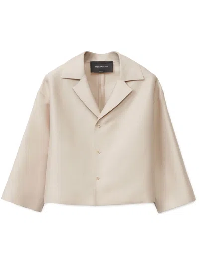 Fabiana Filippi Wool Cropped Jacket In Neutrals