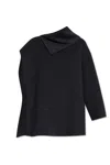 Fabiana Filippi Wool Cashmere One Sleeve Cape In Blue