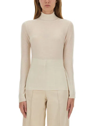 Fabiana Filippi Gradient Effect Wool Jersey Top In Neutral