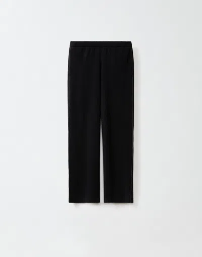 Fabiana Filippi Wool Jersey Jogging Trousers In Black