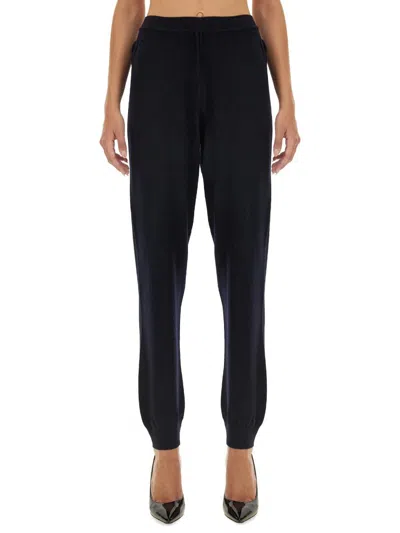 Fabiana Filippi Wool Jogging Pants In Blue