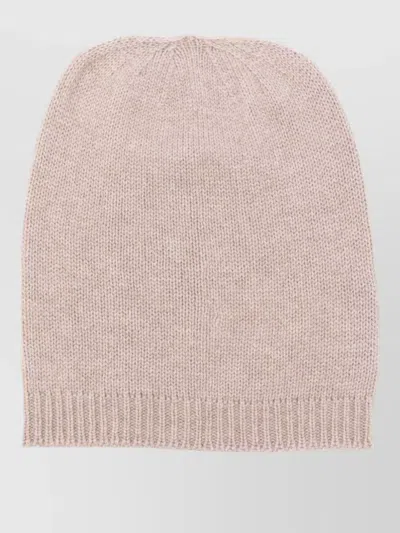 Fabiana Filippi Wool Knit Beanie Hat Ribbed Hem