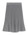 Fabiana Filippi Wool Knitted Skirt In Gray