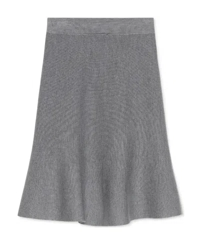 Fabiana Filippi Wool Knitted Skirt In Gray