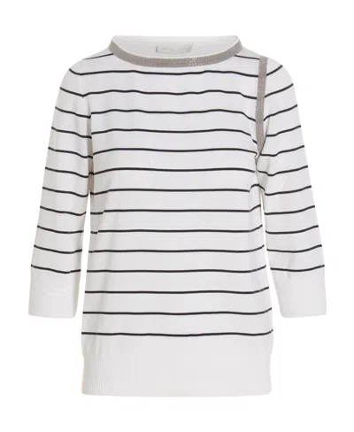 Fabiana Filippi Wool Logo Sweater In White