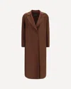 Fabiana Filippi Robe Notched Lapel Coat In Brown