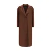 Fabiana Filippi Robe Notched Lapel Coat In Brown