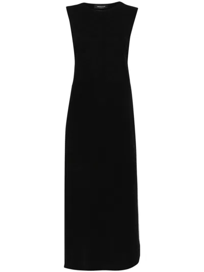 Fabiana Filippi Wool Midi Dress In 黑色
