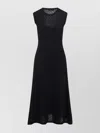 Fabiana Filippi Black Wool Sequins Midi Dress