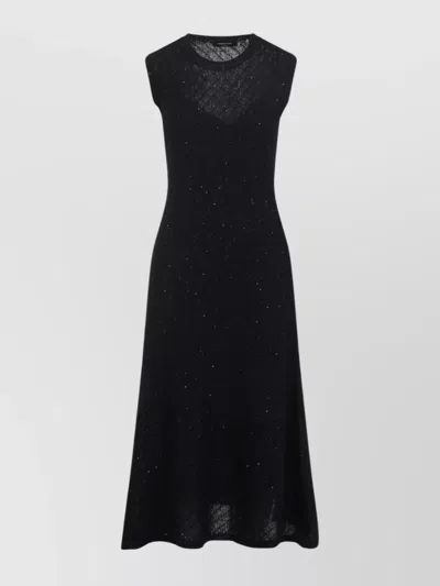 FABIANA FILIPPI WOOL MIDI DRESS SEQUINS